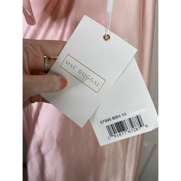 Mac Duggal BOW SWEETHEART STRAPLESS A LINE GOWN, Size 10, Blush Pink, #67995 - Picture 7 of 16